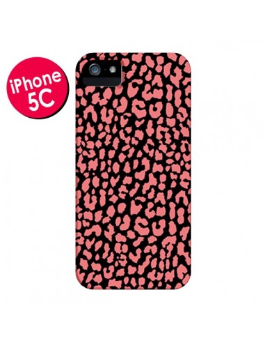 Coque Leopard Corail pour iPhone 5C - Mary Nesrala