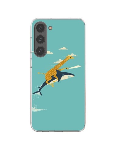 Samsung Galaxy S23 Plus 5G Case Giraffe Shark Flying - Jay Fleck