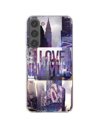 Coque Samsung Galaxy S23 Plus 5G I love New Yorck City violet - Javier Martinez