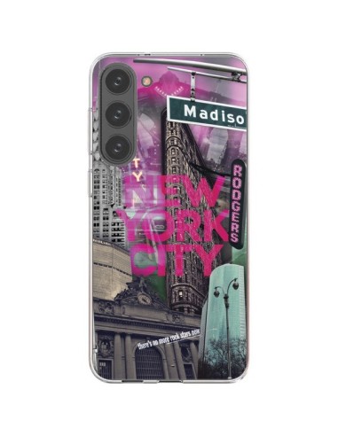Samsung Galaxy S23 Plus 5G Case New York City Pink - Javier Martinez