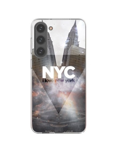 Coque Samsung Galaxy S23 Plus 5G I Love New York City Gris - Javier Martinez