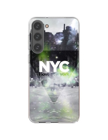 Coque Samsung Galaxy S23 Plus 5G I Love New York City Vert - Javier Martinez