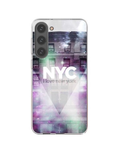 Samsung Galaxy S23 Plus 5G Case I Love New York City Purple Green - Javier Martinez