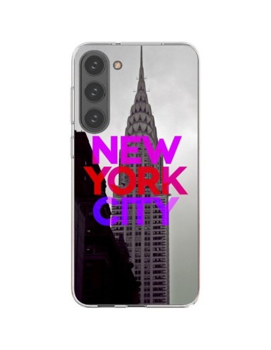 Samsung Galaxy S23 Plus 5G Case New York City Pink Red - Javier Martinez