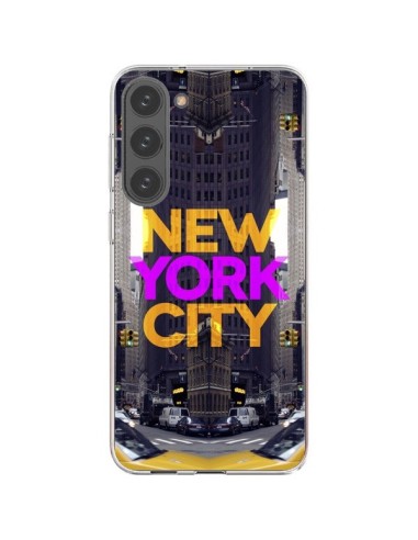 Coque Samsung Galaxy S23 Plus 5G New York City Orange Violet - Javier Martinez
