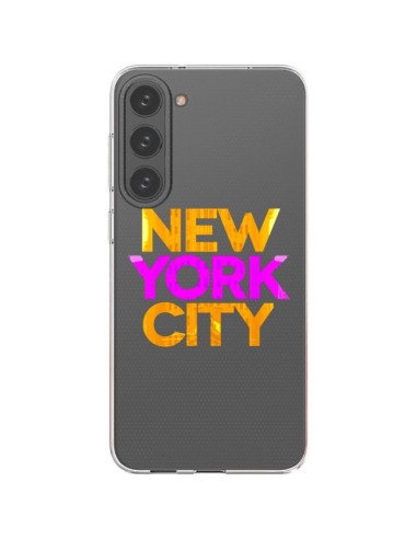Samsung Galaxy S23 Plus 5G Case New York City NYC Orange Pink Clear - Javier Martinez