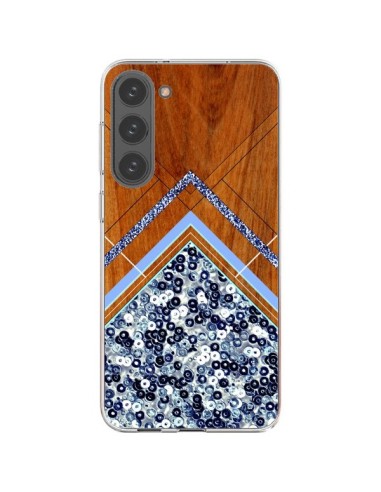 Samsung Galaxy S23 Plus 5G Case Sequin Geometry Wood Aztec Tribal - Jenny Mhairi