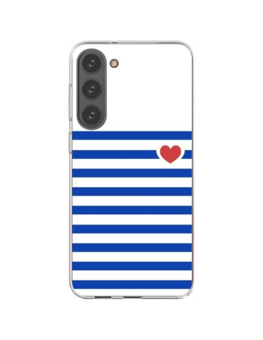 Coque Samsung Galaxy S23 Plus 5G Mariniere Coeur - Jonathan Perez