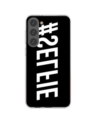 Coque Samsung Galaxy S23 Plus 5G Hashtag Selfie Blanc Inversé Horizontal - Jonathan Perez