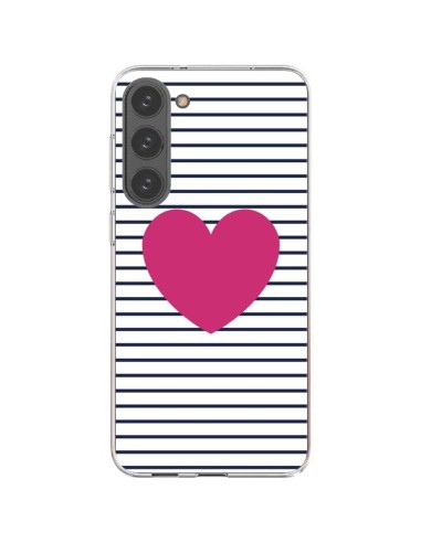 Coque Samsung Galaxy S23 Plus 5G Coeur Traits Marin - Jonathan Perez