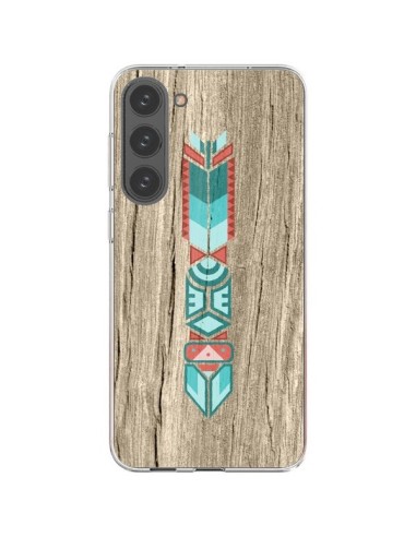 Coque Samsung Galaxy S23 Plus 5G Totem Tribal Azteque Bois Wood - Jonathan Perez