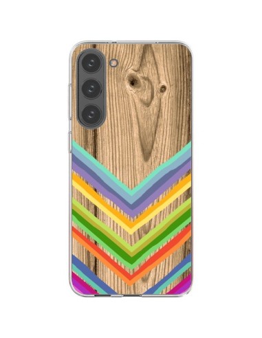 Coque Samsung Galaxy S23 Plus 5G Tribal Azteque Bois Wood - Jonathan Perez