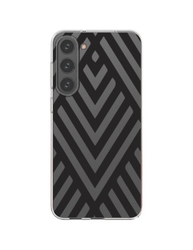 Coque Samsung Galaxy S23 Plus 5G Geometric Azteque Noir Transparente - Dricia Do