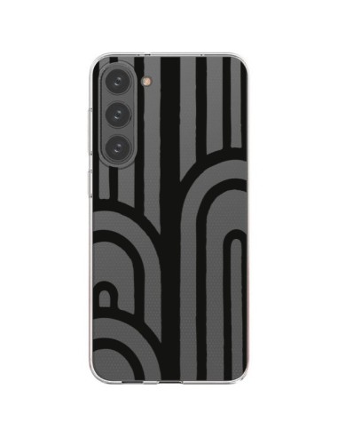 Cover Samsung Galaxy S23 Plus 5G Geometrico Nero Trasparente - Dricia Do