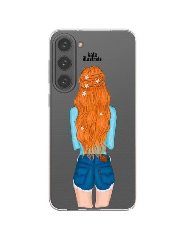 Coque Samsung Galaxy S23 Plus 5G Red Hair Don't Care Rousse Transparente - kateillustrate