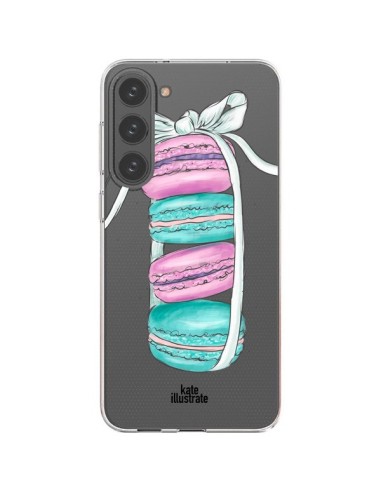 Samsung Galaxy S23 Plus 5G Case Macarons Pink Mint Clear - kateillustrate