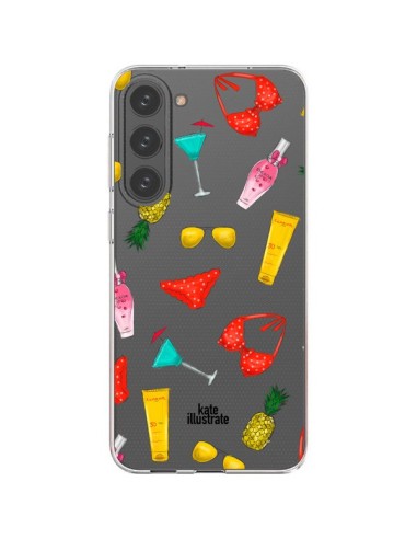 Cover Samsung Galaxy S23 Plus 5G Summer Essentials Estate Essenziale Trasparente - kateillustrate