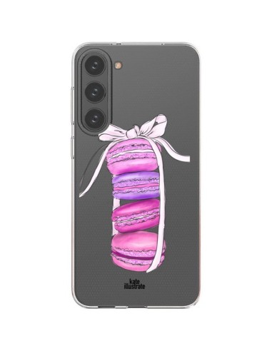 Samsung Galaxy S23 Plus 5G Case Macarons Pink Purple Clear - kateillustrate