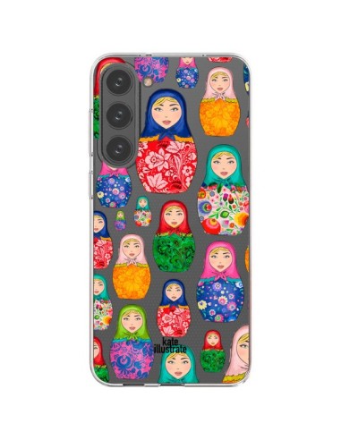 Coque Samsung Galaxy S23 Plus 5G Matryoshka Dolls Poupées Russes Transparente - kateillustrate