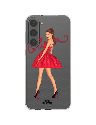 Cover Samsung Galaxy S23 Plus 5G Ariana Grande Cantante Trasparente - kateillustrate