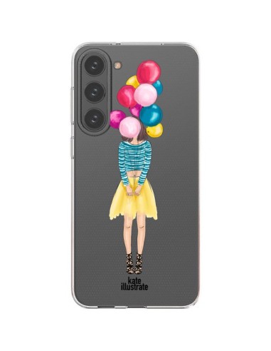 Samsung Galaxy S23 Plus 5G Case Girl Ballons Clear - kateillustrate