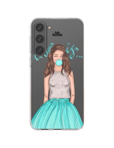 Coque Samsung Galaxy S23 Plus 5G Bubble Girls Tiffany Bleu Transparente - kateillustrate