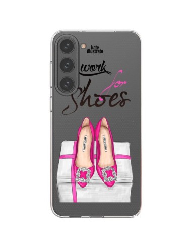 Samsung Galaxy S23 Plus 5G Case I Work For Shoes Scarpe Clear - kateillustrate