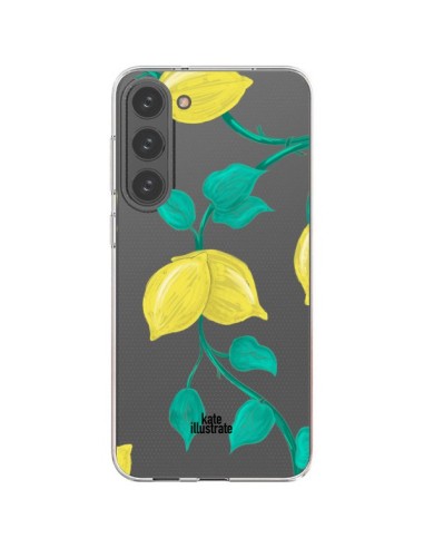 Coque Samsung Galaxy S23 Plus 5G Lemons Citrons Transparente - kateillustrate