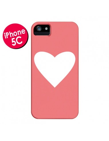 Coque Coeur Corail pour iPhone 5C - Mary Nesrala