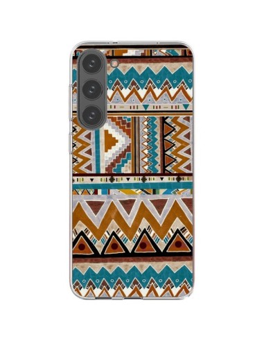 Coque Samsung Galaxy S23 Plus 5G Azteque Vert Marron - Kris Tate