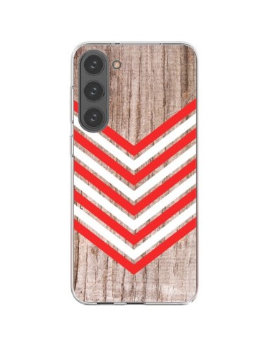 Samsung Galaxy S23 Plus 5G Case Tribal Aztec Wood Wood Arrow Red White - Laetitia