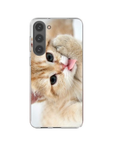Coque Samsung Galaxy S23 Plus 5G Chat Cat Tongue - Laetitia
