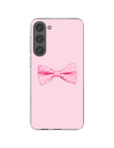 Coque Samsung Galaxy S23 Plus 5G Noeud Papillon Rose Girly Bow Tie - Laetitia