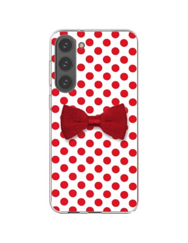 Coque Samsung Galaxy S23 Plus 5G Noeud Papillon Rouge Girly Bow Tie - Laetitia