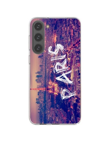 Cover Samsung Galaxy S23 Plus 5G Paris Tour Eiffel Tower Nuit - Laetitia