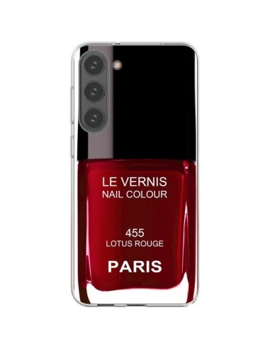Coque Samsung Galaxy S23 Plus 5G Vernis Paris Lotus Rouge - Laetitia