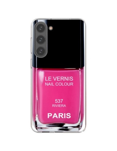 Coque Samsung Galaxy S23 Plus 5G Vernis Paris Riviera Rose - Laetitia