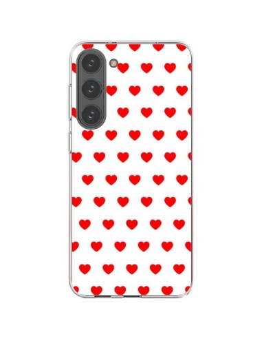 Samsung Galaxy S23 Plus 5G Case Heart Red sfondo White - Laetitia