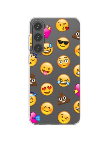 Coque Samsung Galaxy S23 Plus 5G Emoticone Emoji Transparente - Laetitia