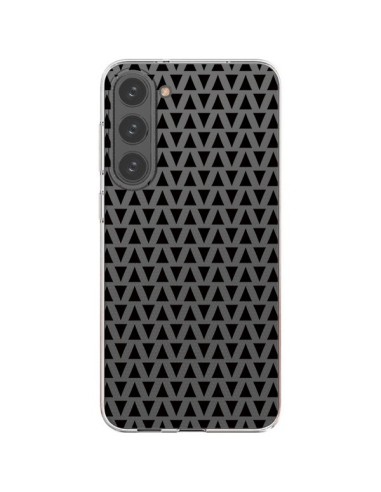 Coque Samsung Galaxy S23 Plus 5G Triangles Romi Azteque Noir Transparente - Laetitia