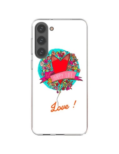 Coque Samsung Galaxy S23 Plus 5G Love Happy Life - Leellouebrigitte