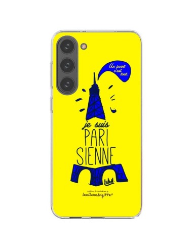 Cover Samsung Galaxy S23 Plus 5G Je suis Parisienne La Tour Eiffel Giallo - Leellouebrigitte