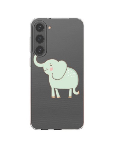 Coque Samsung Galaxy S23 Plus 5G Elephant Elefant Animal Coeur Love  Transparente - Petit Griffin