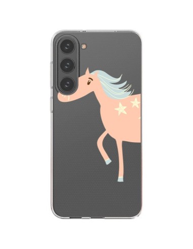 Cover Samsung Galaxy S23 Plus 5G Unicorno Rosa Trasparente - Petit Griffin