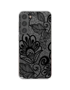 Cover Samsung Galaxy S23 Plus 5G Pizzo Fiori Flower Nero...
