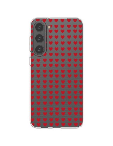 Cover Samsung Galaxy S23 Plus 5G Cuore Heart Amore Amour Red Trasparente - Petit Griffin
