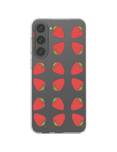 Coque Samsung Galaxy S23 Plus 5G Fraise Fruit Strawberry Transparente - Petit Griffin