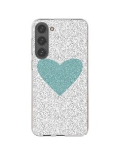 Cover Samsung Galaxy S23 Plus 5G Cuore Blu Verde Argento...