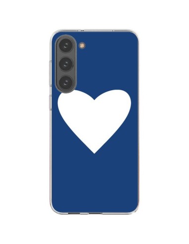Coque Samsung Galaxy S23 Plus 5G Coeur Navy Blue Heart - Mary Nesrala