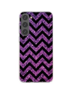 Cover Samsung Galaxy S23 Plus 5G Chevron Viola Sparkle...